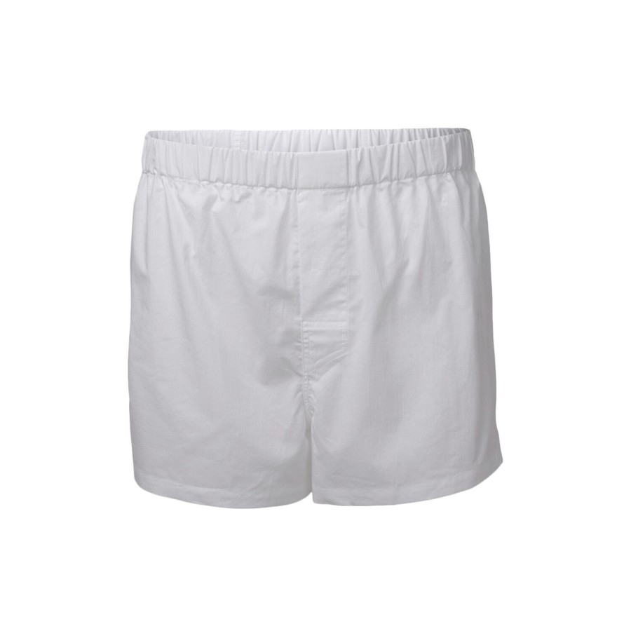 Herre Geismars Væverier Undertoj | Axel Stone Washed Boxershorts, Hvid