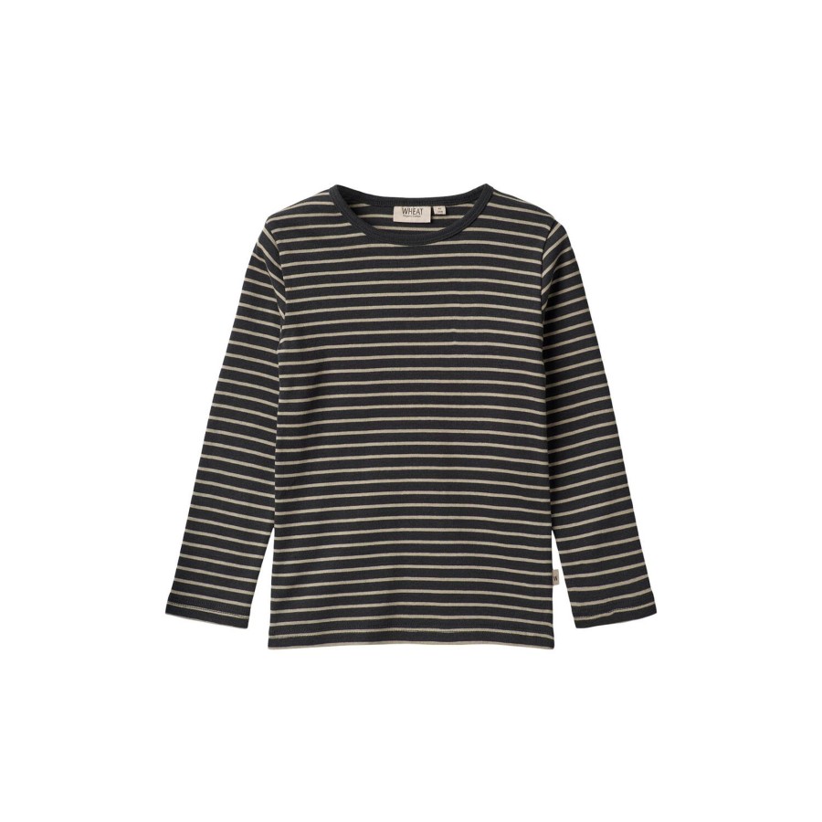 Born Wheat Bluser & Skjorter | T-Shirt Stig, 1433 Navy Stripe