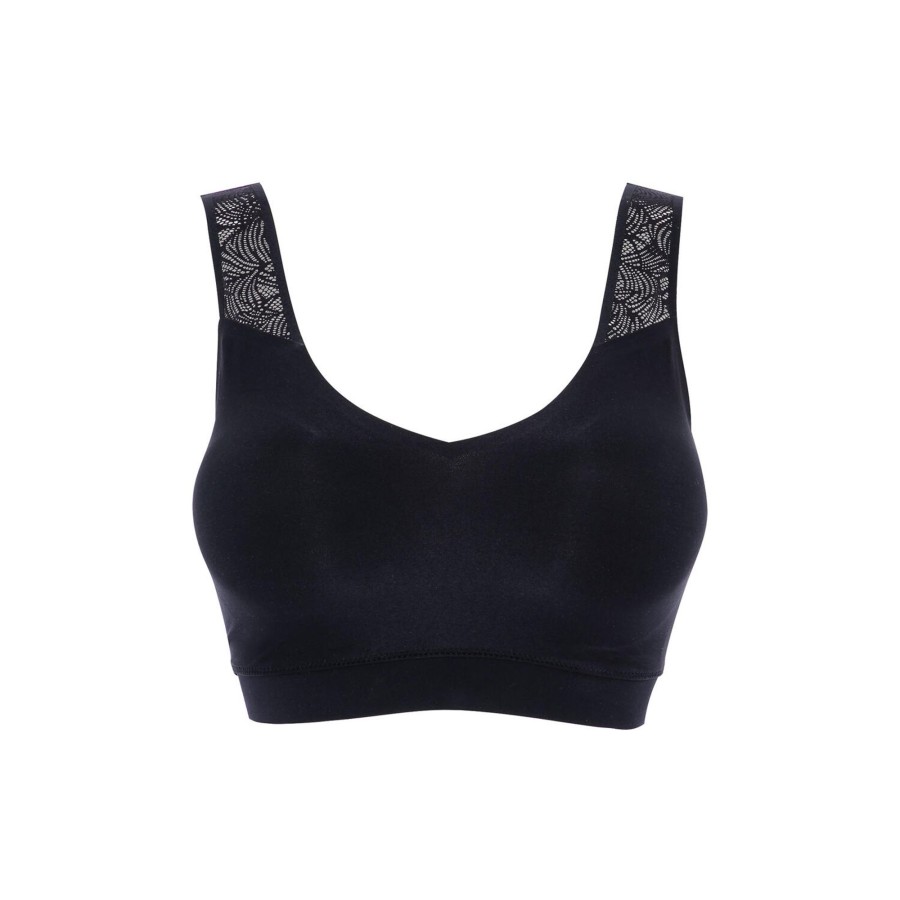 Dame Chantelle Lingeri & Badetoj | Soft Stretch Padded Top Lace, Black