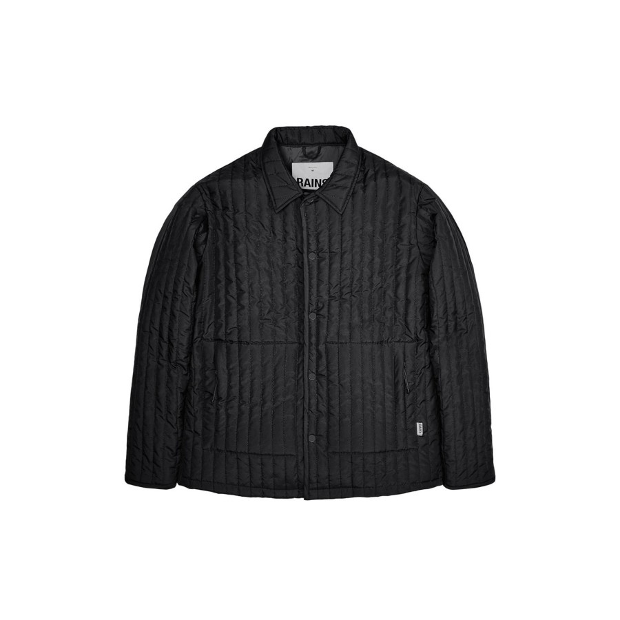 Herre Rains Overtoj | Liner Shirt Jacket, Black