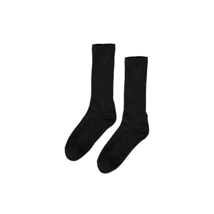 Herre Colorful Standard Stromper | Organic Active Sock, Deep Black