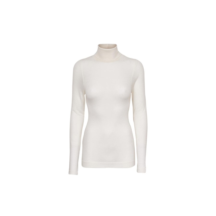 Dame Seamless Basic Skjorter & Bluser | Lola Rullekravebluse, Off-White