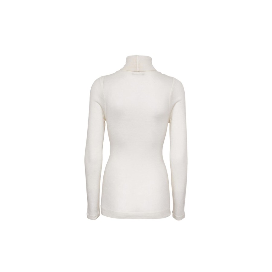 Dame Seamless Basic Skjorter & Bluser | Lola Rullekravebluse, Off-White