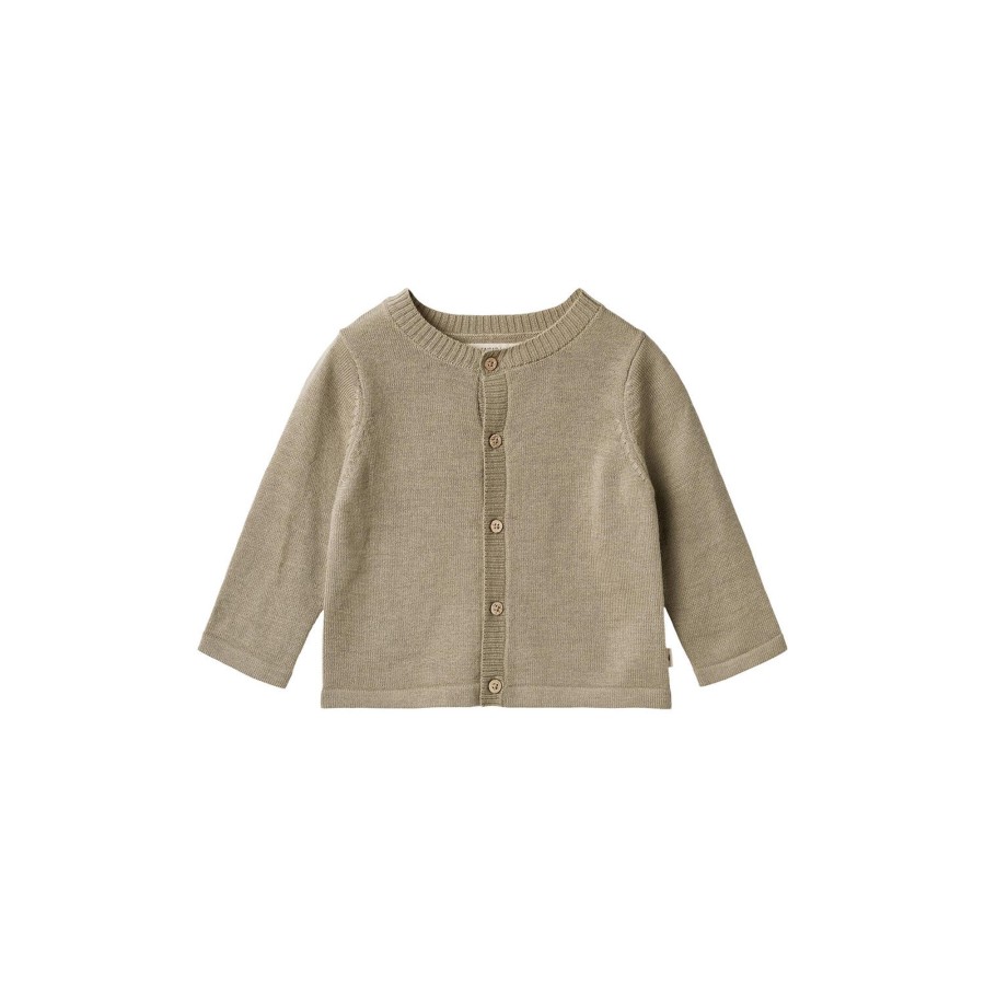 Born Wheat Strik & Cardigans | Knit Cardigan Solve, 3239 Beige Stone