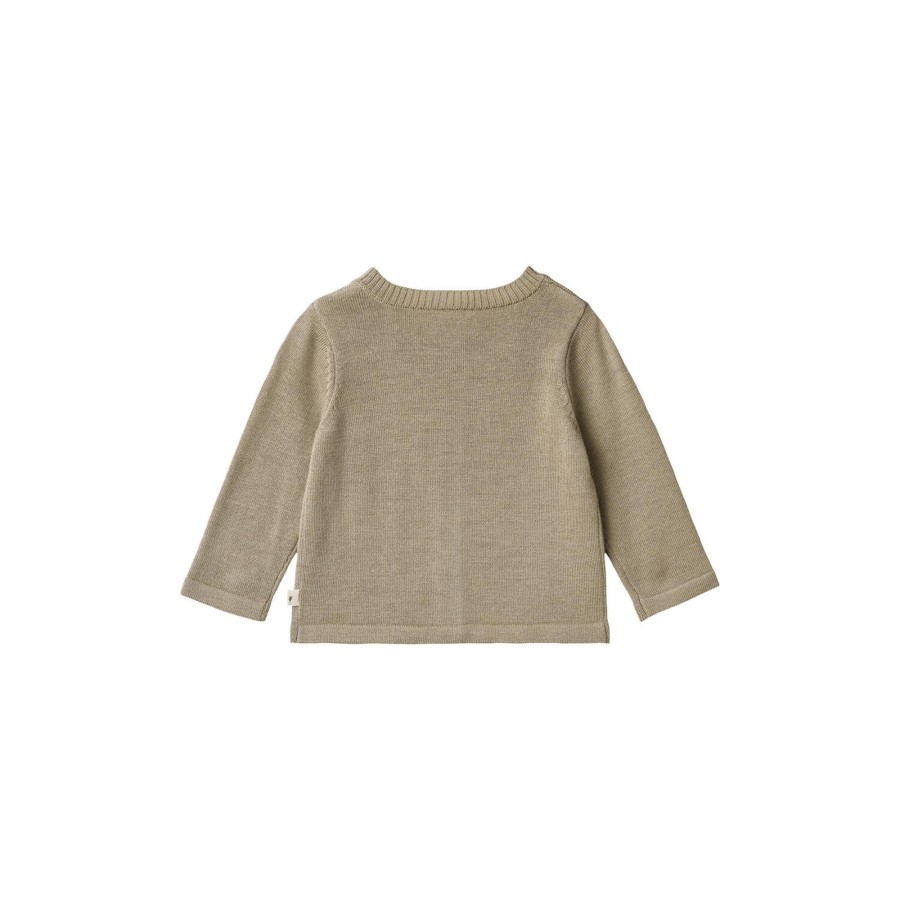 Born Wheat Strik & Cardigans | Knit Cardigan Solve, 3239 Beige Stone