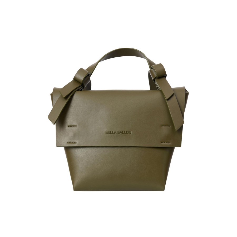 Dame Bella Ballou Skuldertasker | Mini Bow Cross Body Taske, Olive