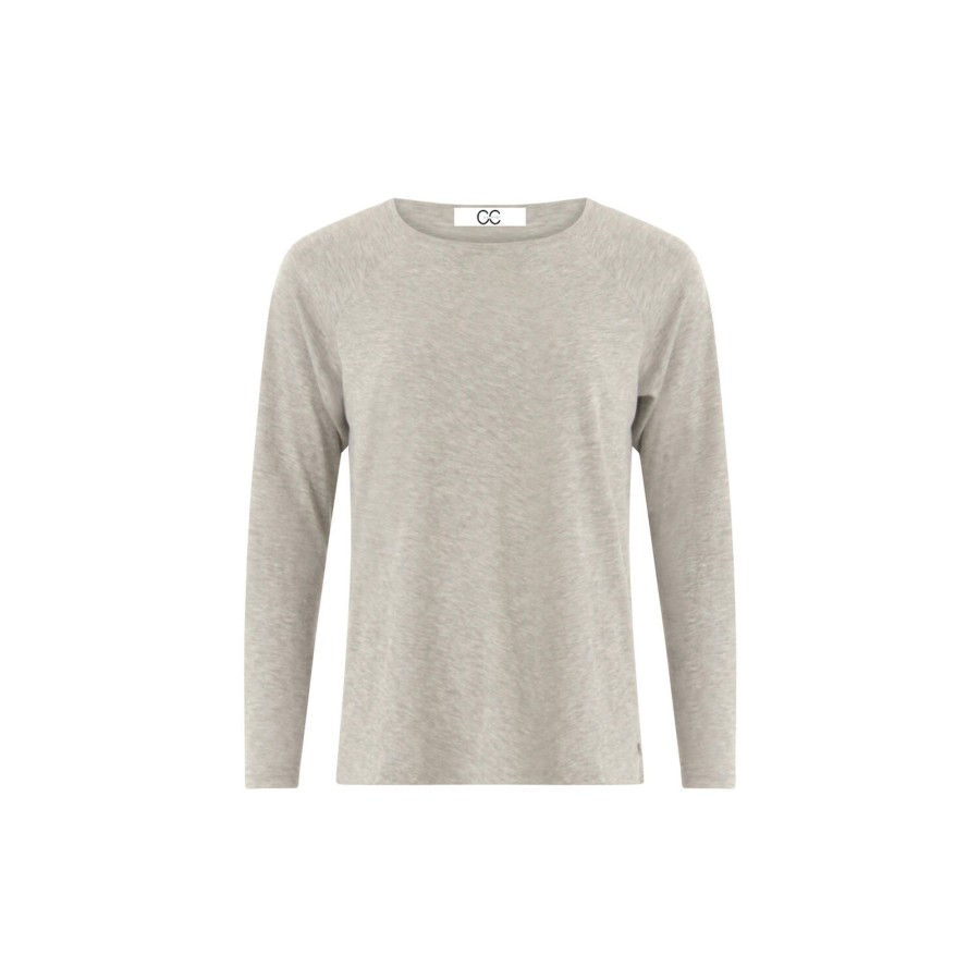 Dame Coster Copenhagen Toppe & T-Shirts | Cc Heart Long Sleeve T-Shirt, Light Grey Melange