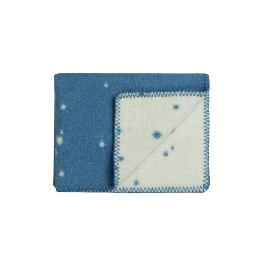 Born Røros Tweed Soveudstyr | Orion Baby Size Throw, Blue