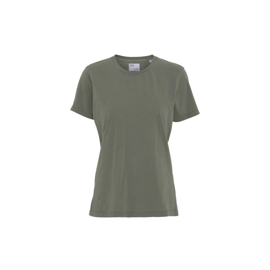 Dame Colorful Standard Toppe & T-Shirts | Women Light Organic Tee, Dusty Olive