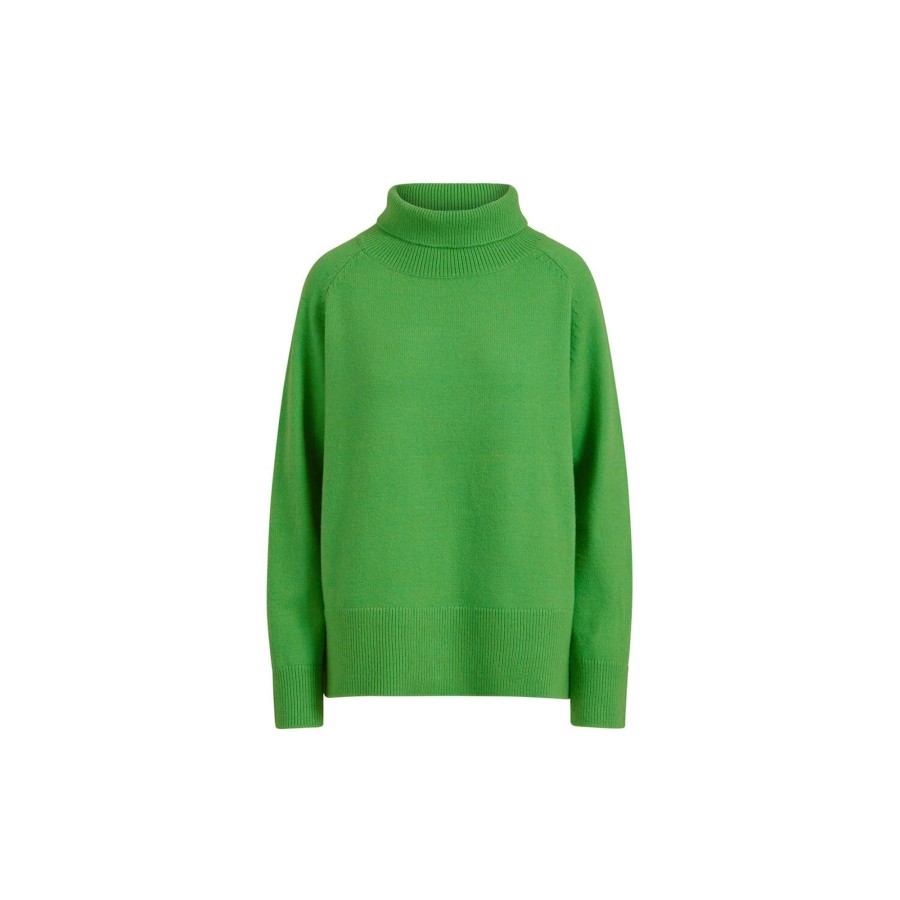 Dame Coster Copenhagen Strik | Sweater With High Neck, Forest Green