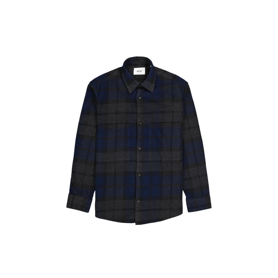 Herre NN07 Overshirts | Freddy 5292, Navy Check