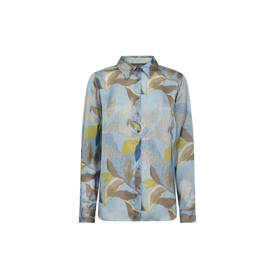 Dame MOS MOSH Skjorter & Bluser | Mmtaylor Florie Shirt, Cashmere Blue