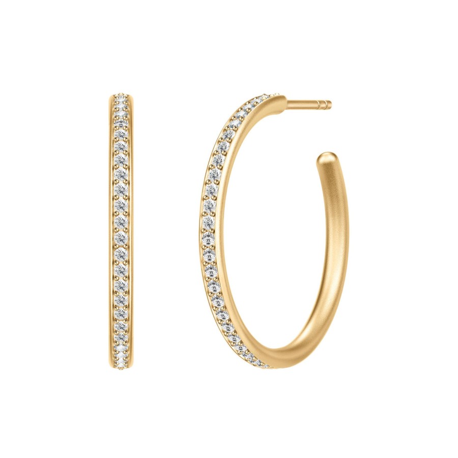 Dame Julie Sandlau Oreringe | Infinity Medium Hoops, Gold