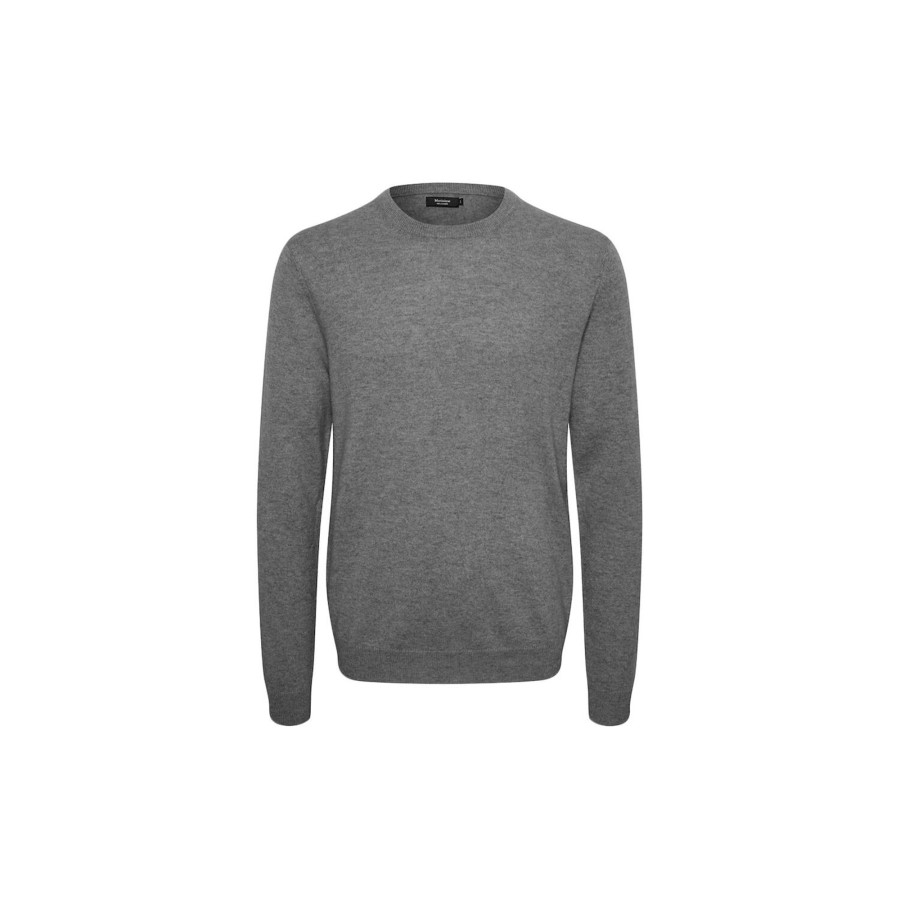 Herre Matinique Strik & Bluser | Mamordy Knit Pullover, Medium Grey Melange