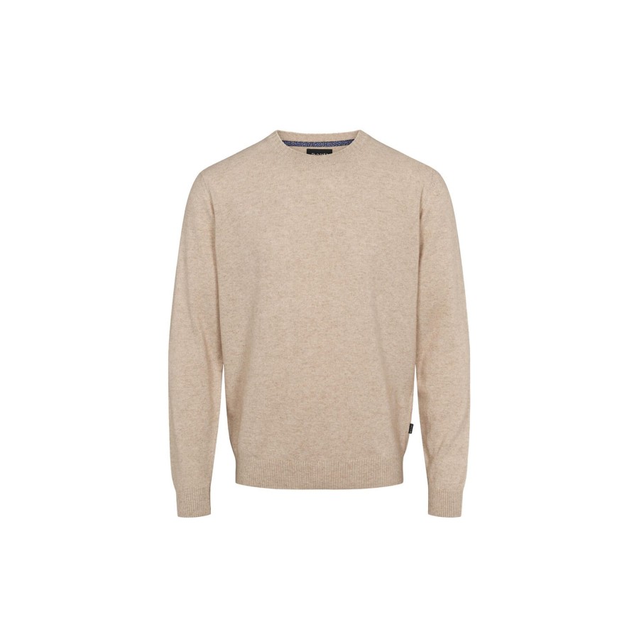 Herre SAND Copenhagen Strik & Bluser | 5460 Pre Iq, Ecru/Light Sand