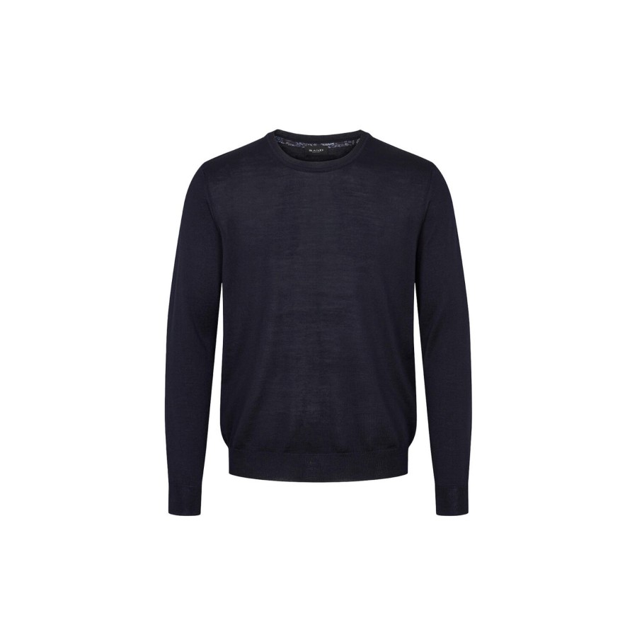 Herre SAND Copenhagen Strik & Bluser | Merino Pre Iq, Dark Navy Blue