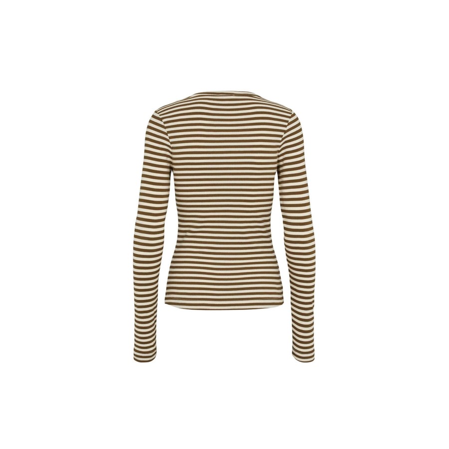 Dame esmé studios Toppe & T-Shirts | Esblossom Stripe Ls Top, Dark Olive