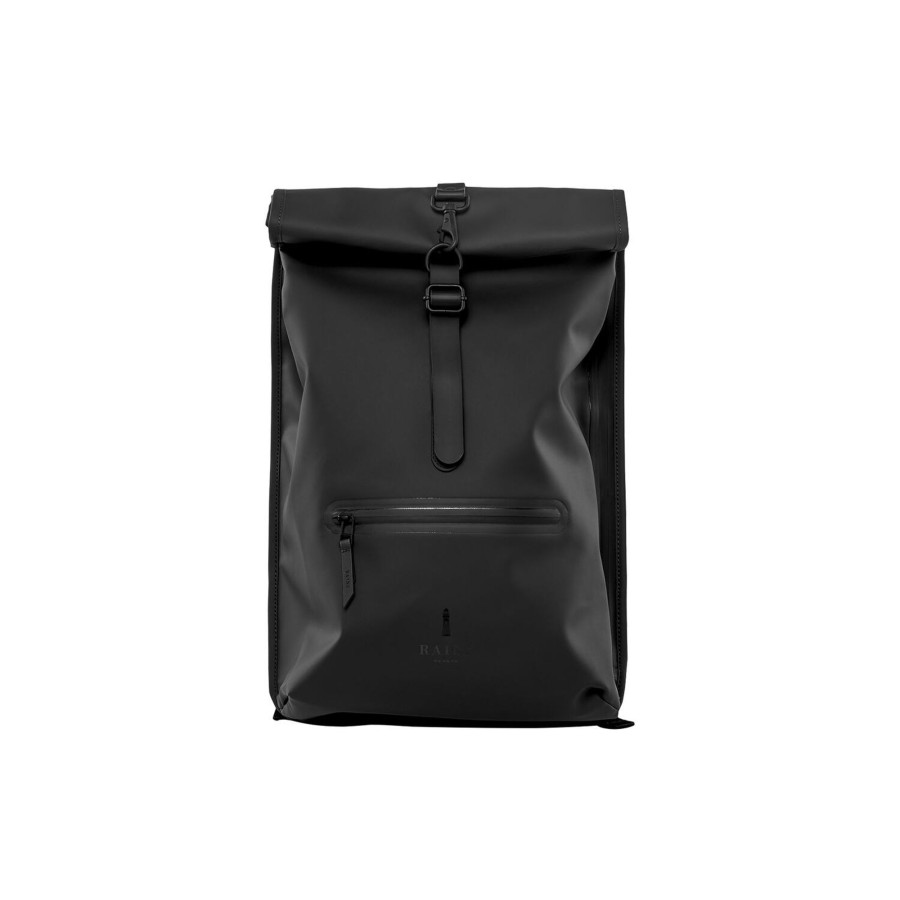 Dame Rains Rygsaekke | Rolltop Rucksack, Black