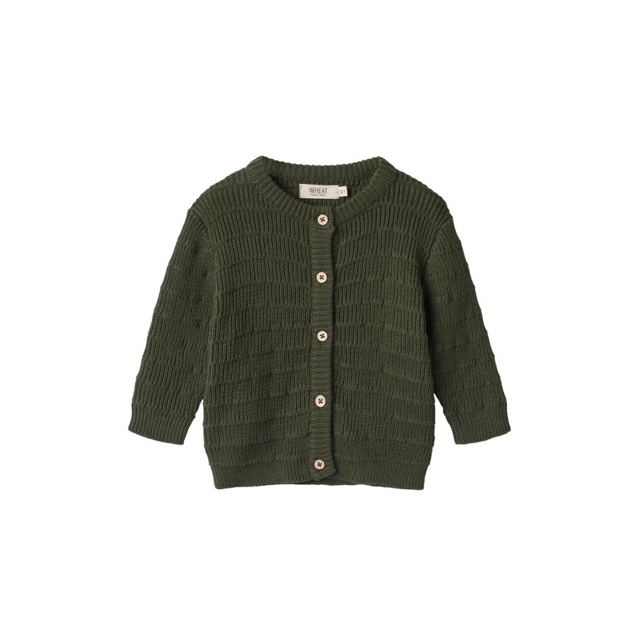 Born Wheat Strik & Cardigans | Knit Cardigan Villy, 1687 Forest Night