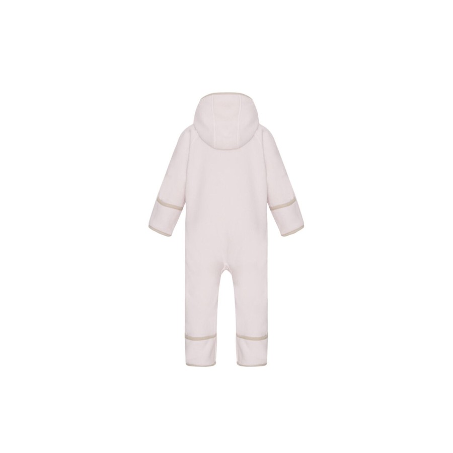 Born VER de TERRE Overtoj | Doubleface Fleece Babysuit, 407 Rose Powder/Kit