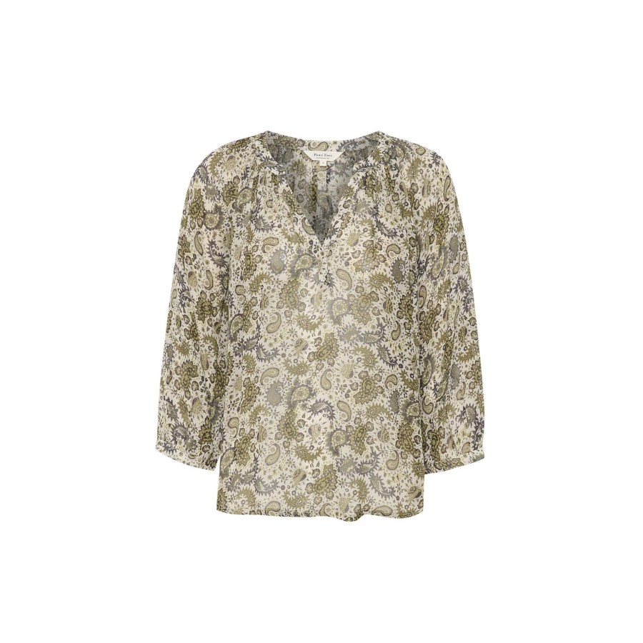 Dame Part Two Skjorter & Bluser | Erdonaepw Blouse, Green Paisley Print