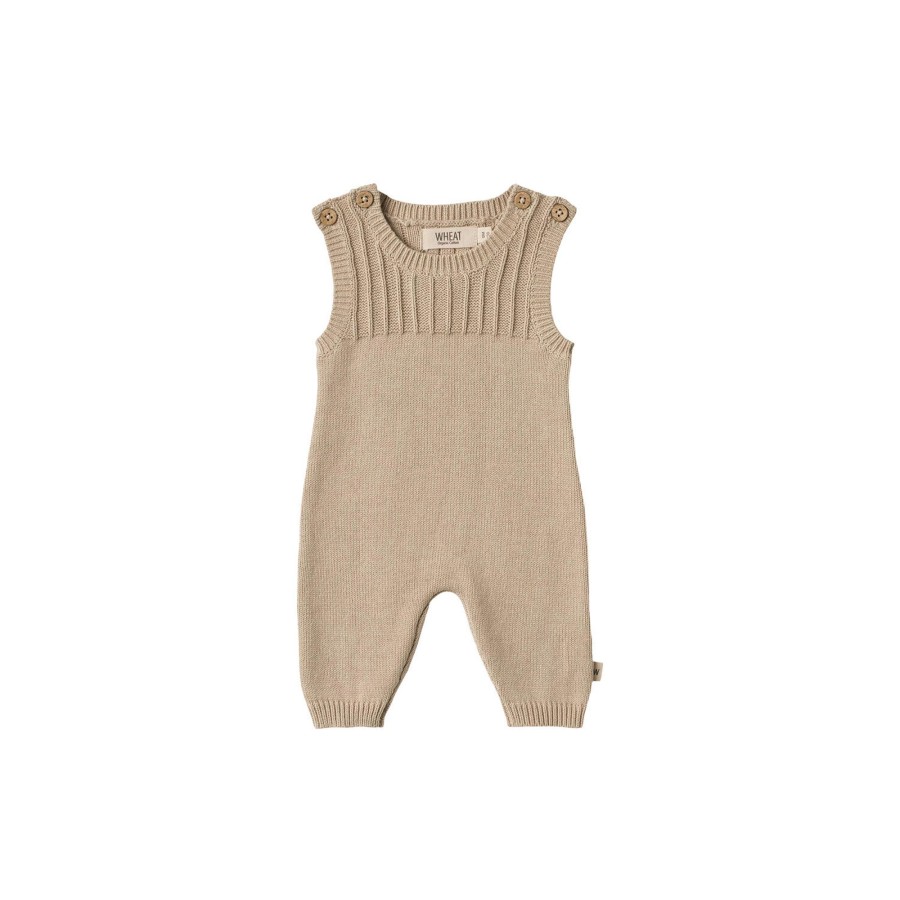 Born Wheat Heldragter | Knit Romper Vigge, 3231 Soft Beige