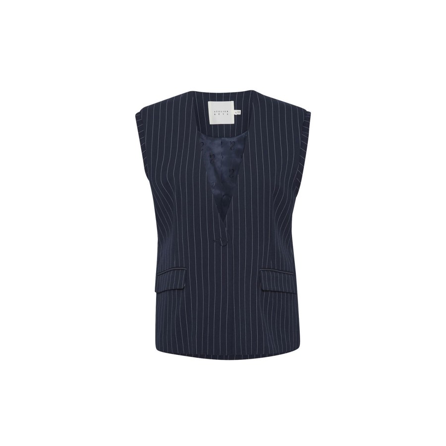 Dame Atelier Rêve Blazere & Veste | Irfarah Waistcoat, Maritime Blue