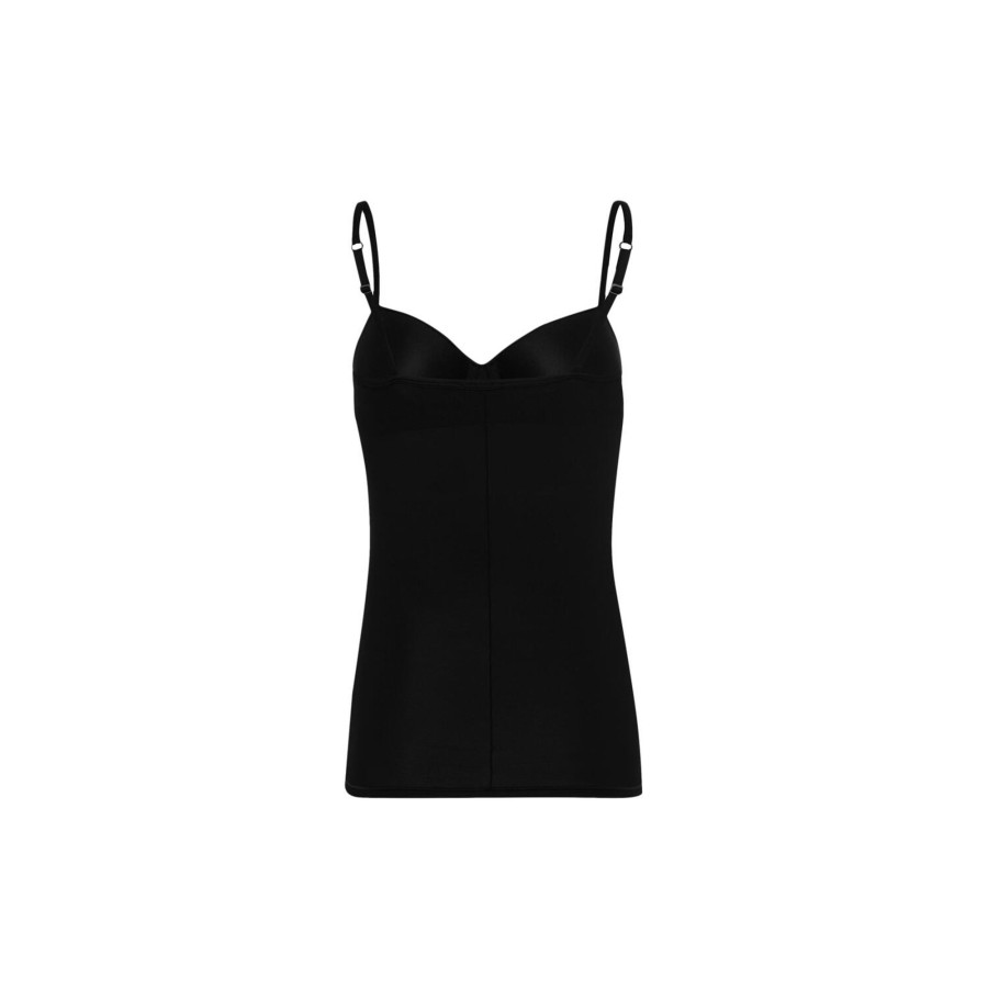 Dame HANRO Toppe & T-Shirts | Allure Padded Bra-Camisole, Black