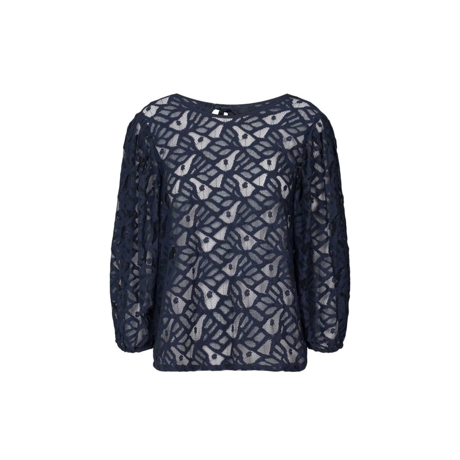 Dame Lollys Laundry Skjorter & Bluser | Bergen Blouse, Dark Navy