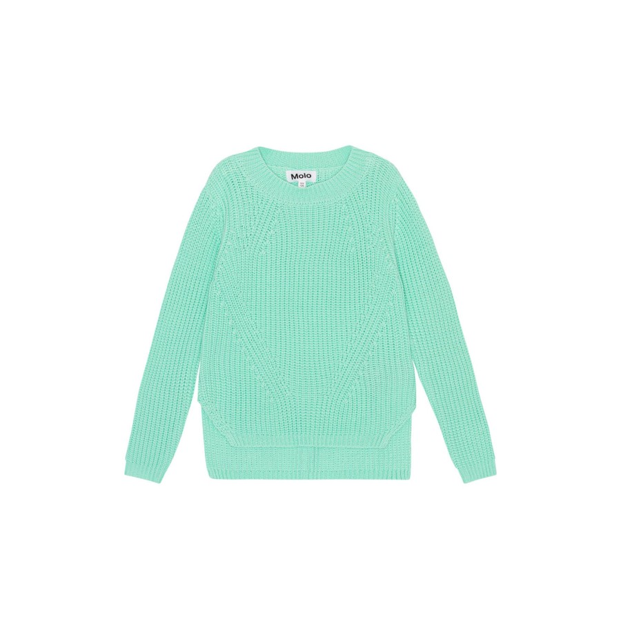 Born Molo Strik & Cardigans | Cool Mint Jumper