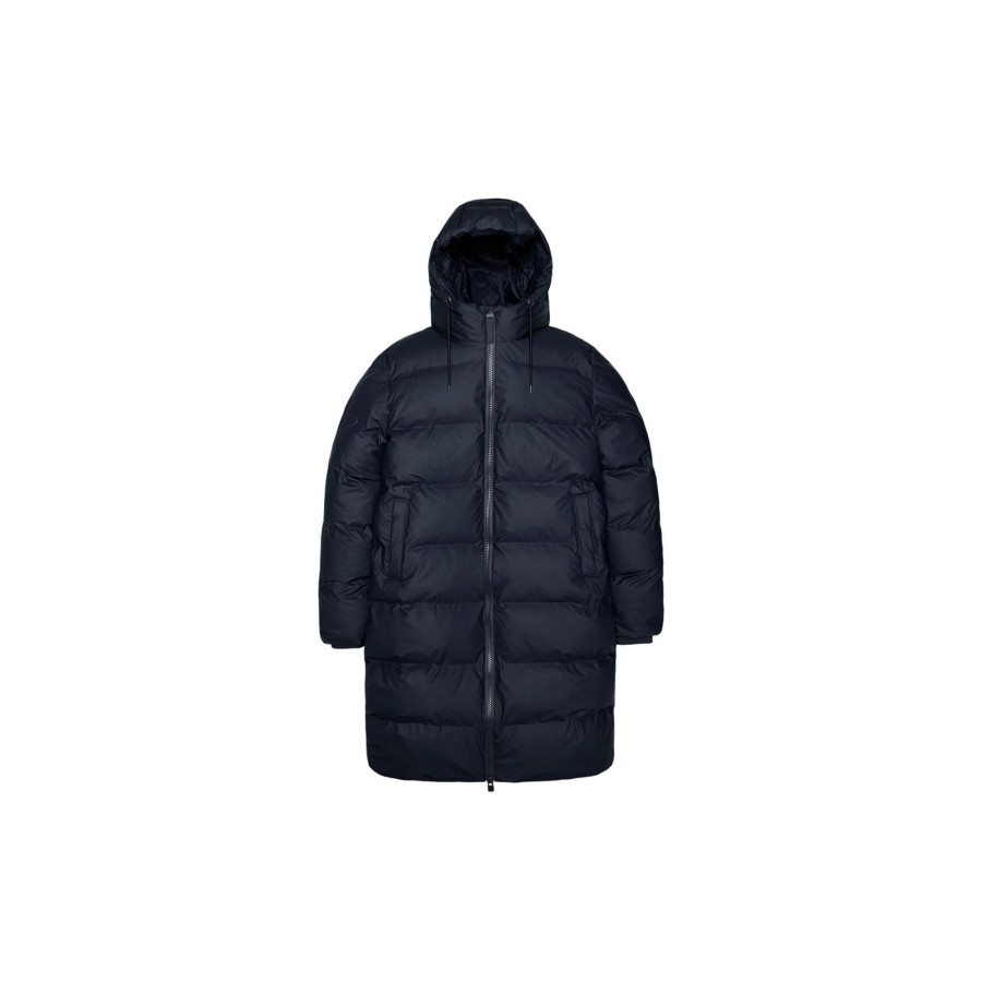 Dame Rains Overtoj | Alta Long Puffer Jacket, Navy