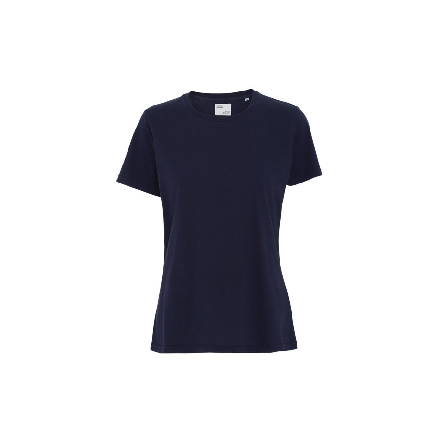 Dame Colorful Standard Toppe & T-Shirts | Women Light Organic Tee, Navy Blue