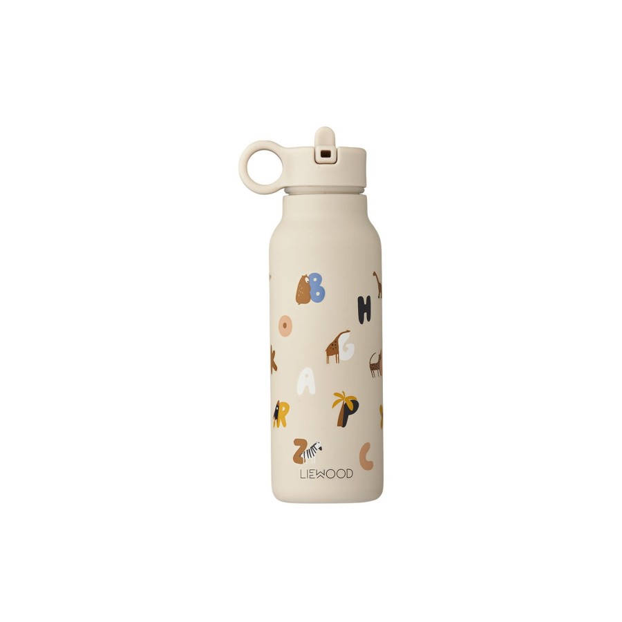 Born Liewood Spiseudstyr | Falk Water Bottle, Alphabet/Sandy