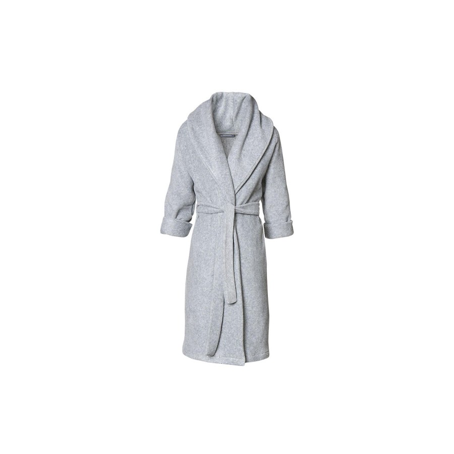 Dame Karmameju Nattoj & Loungewear | Mount Fuji Fleece Bathrobe, Light Grey