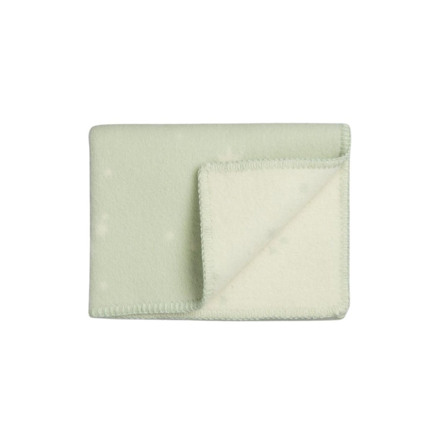 Born Røros Tweed Soveudstyr | Orion Baby Size Throw, Light Green