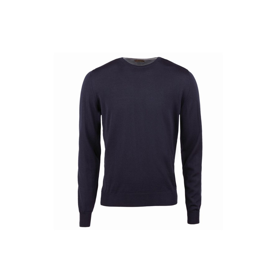 Herre Stenströms Strik & Bluser | Merino Crew W.Patch