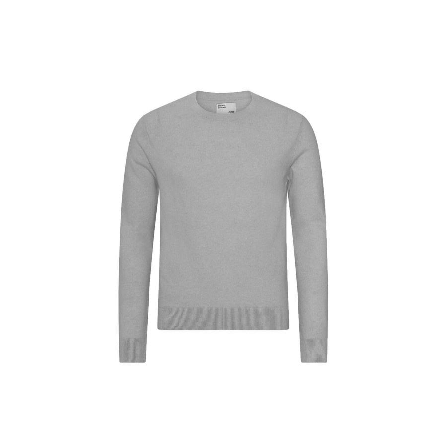 Herre Colorful Standard Strik & Bluser | Light Merino Wool Crew, Heather Grey