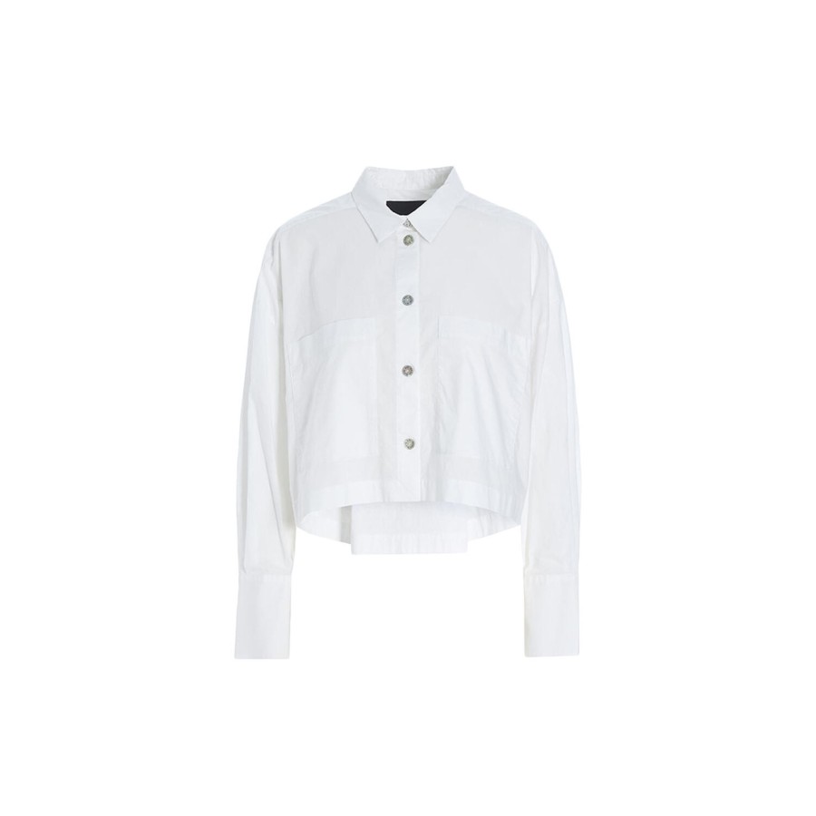 Dame BITTE KAI RAND Skjorter & Bluser | Core Cotton Kort Skjorte, White