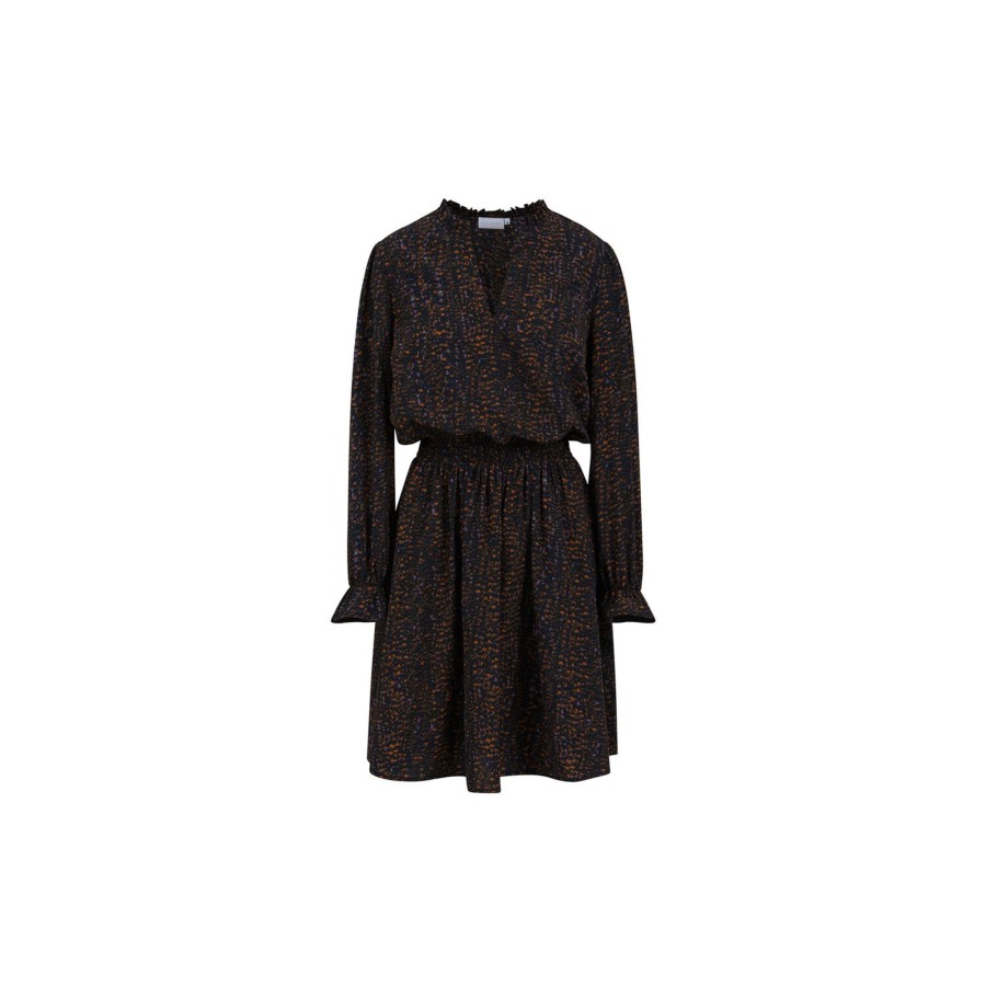 Dame Coster Copenhagen Kjoler | Smock Dress, Splash Print Black