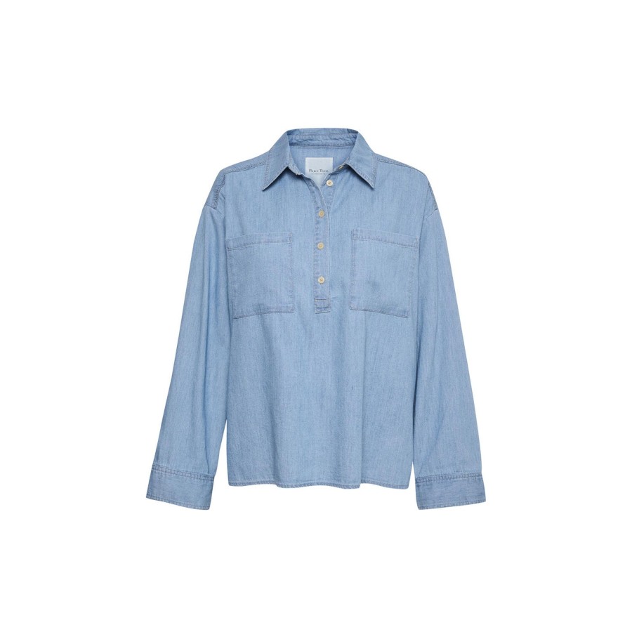 Dame Part Two Skjorter & Bluser | Emmarosepw Shirt, Light Blue Denim