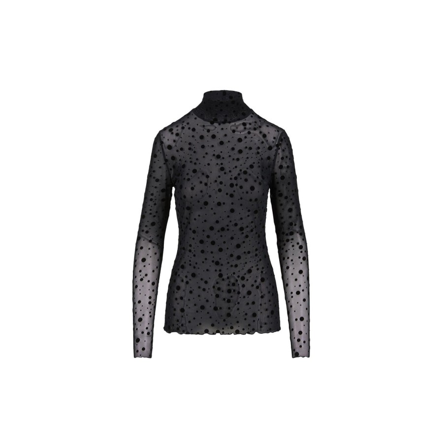 Dame Coster Copenhagen Skjorter & Bluser | Cc Heart Eve Mesh Turtleneck, Dot Texture