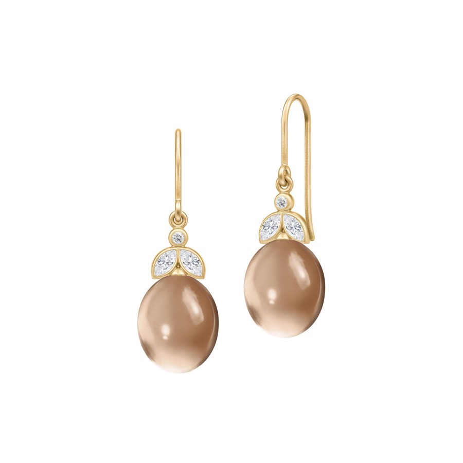 Dame Julie Sandlau Oreringe | Tasha Earrings, Gold/Hazel