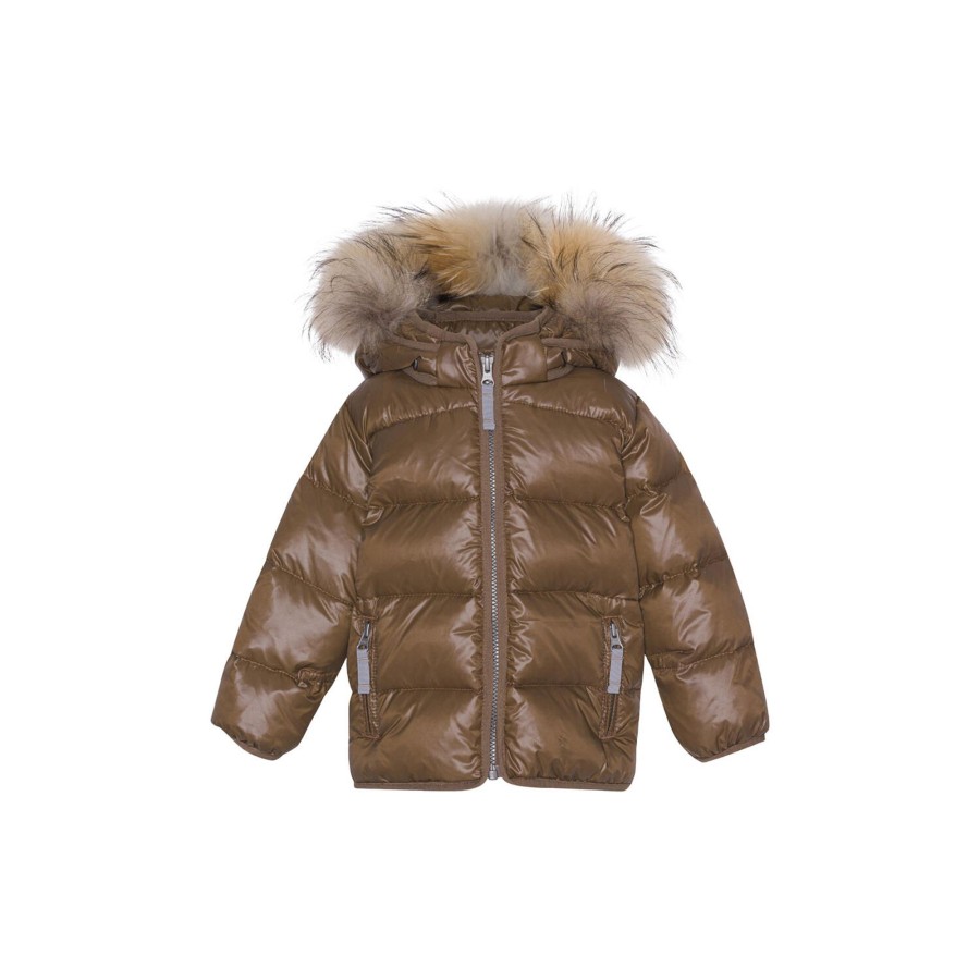 Born VER de TERRE Overtoj | Featherlight Baby Jacket With Fur, 903 Kangaroo