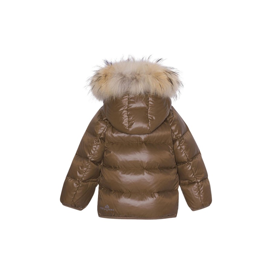 Born VER de TERRE Overtoj | Featherlight Baby Jacket With Fur, 903 Kangaroo