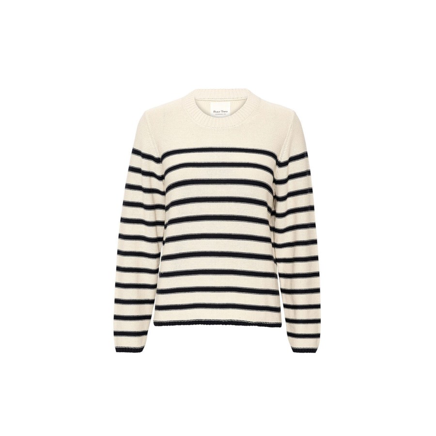 Dame Part Two Strik | Carolynpw Pullover, Dark Navy Stripe