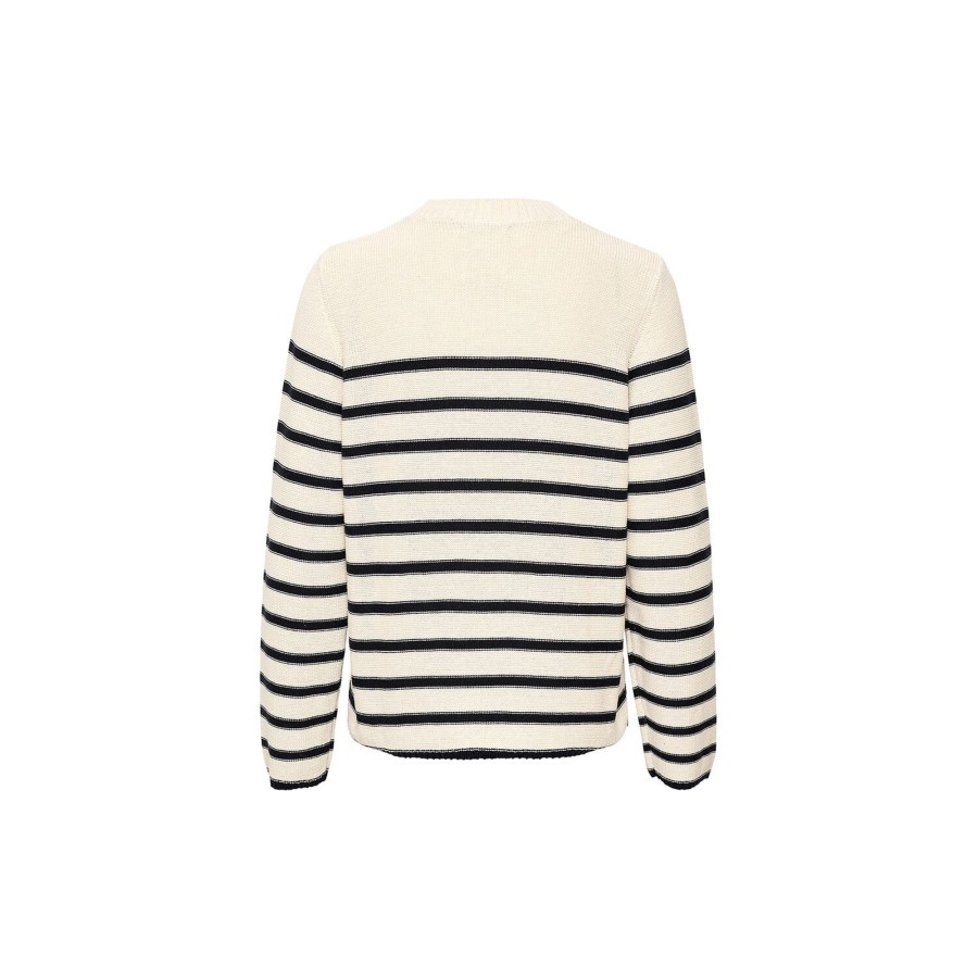 Dame Part Two Strik | Carolynpw Pullover, Dark Navy Stripe