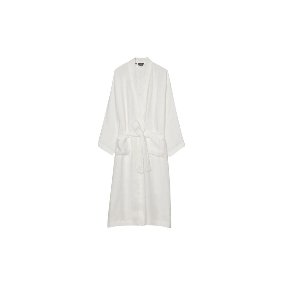 Dame Georg Jensen Damask Nattoj & Loungewear | Linen Kimono, White