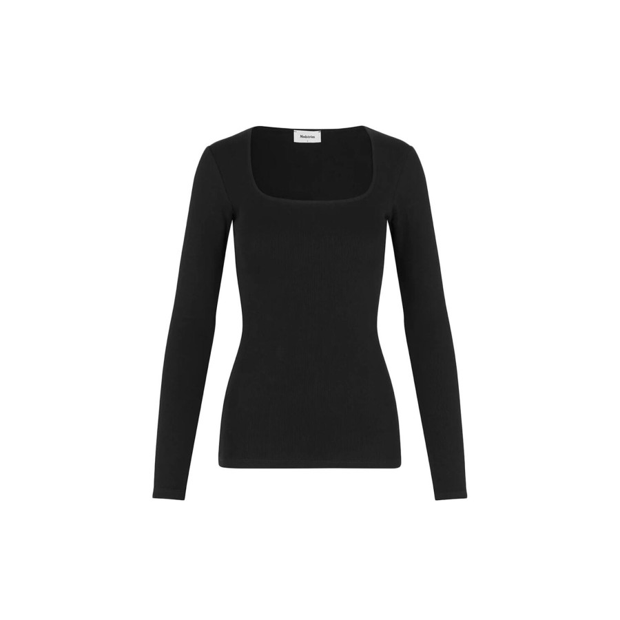 Dame Modström Toppe & T-Shirts | Toxiemd Ls Top, Black