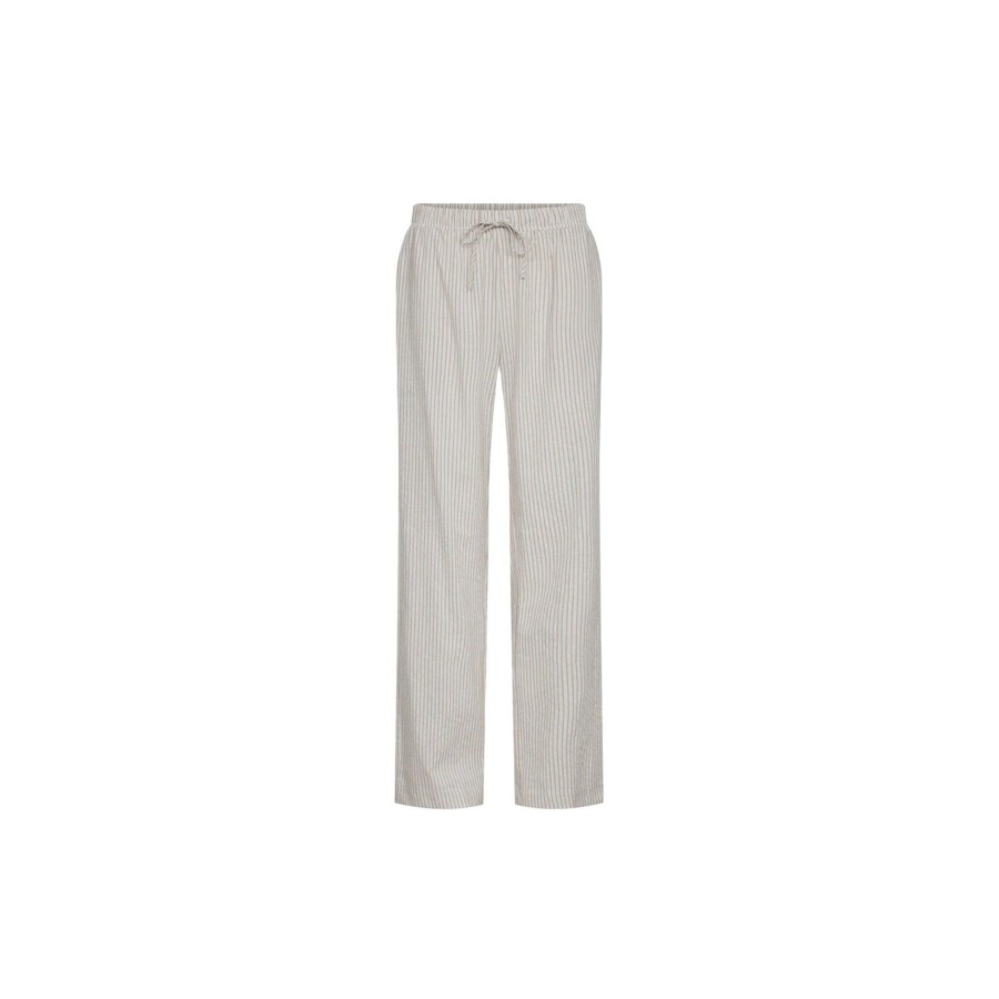 Dame Sofie Schnoor Bukser | Trousers, Light Brown Striped