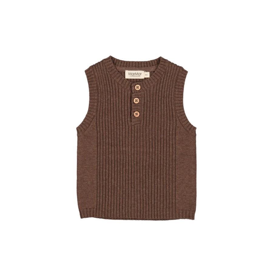 Born MarMar Copenhagen Strik & Cardigans | Togo Strikvest, Terre Melange